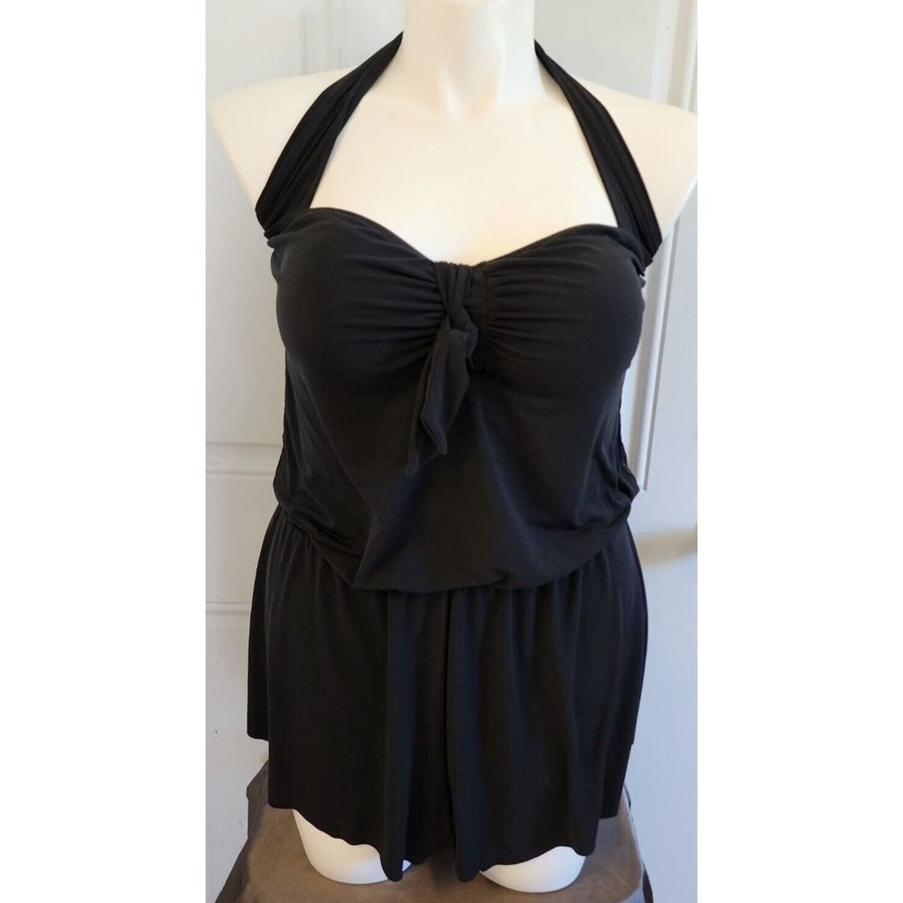 Trimshaper by Pembrooke Women's Romy Romper One Piece‎ Swimsuit Black Size 16